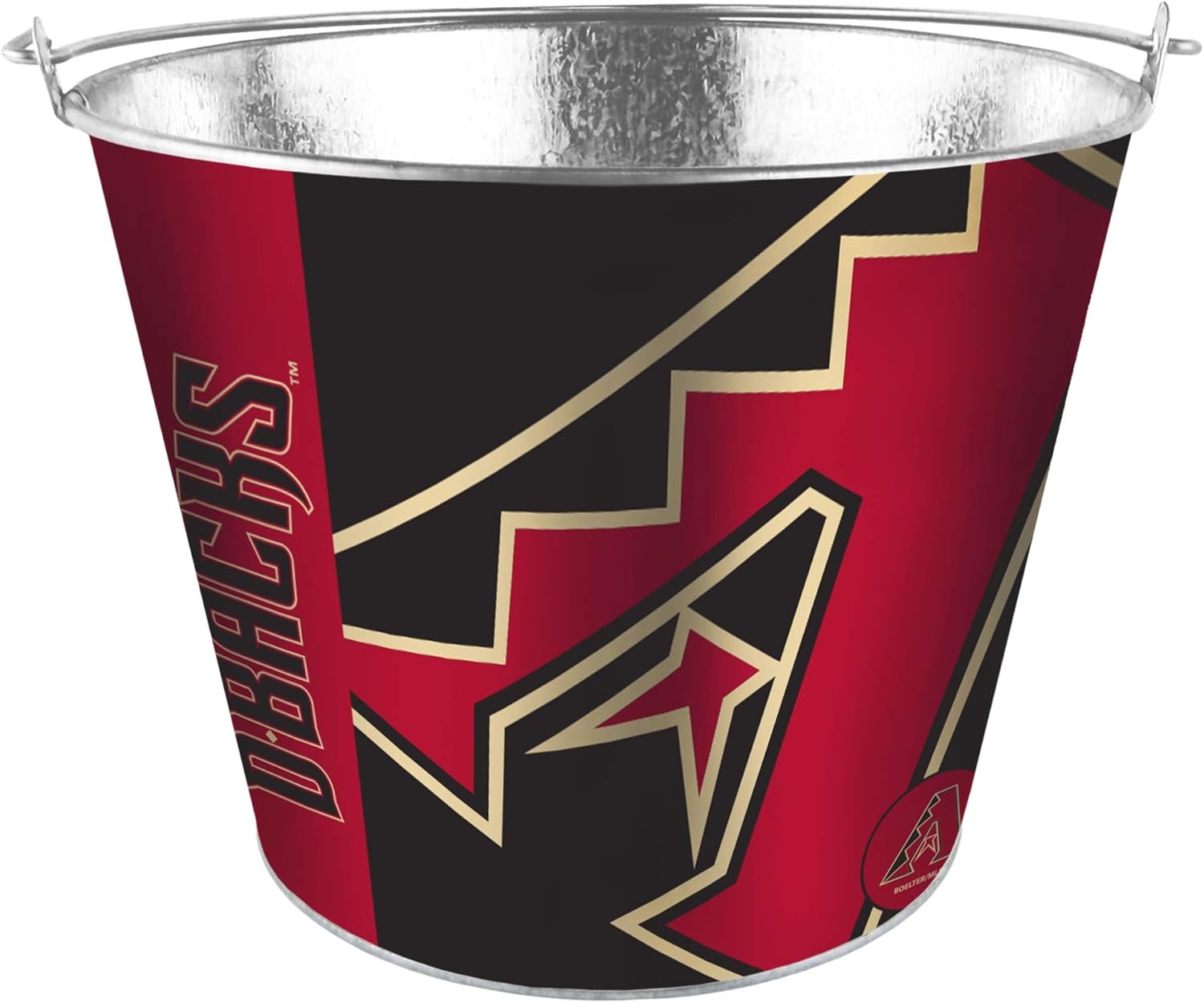 Boelter Brands MLB Arizona Diamondbacks Bucket 5 Quart Hype Design, Team Colors, One Size