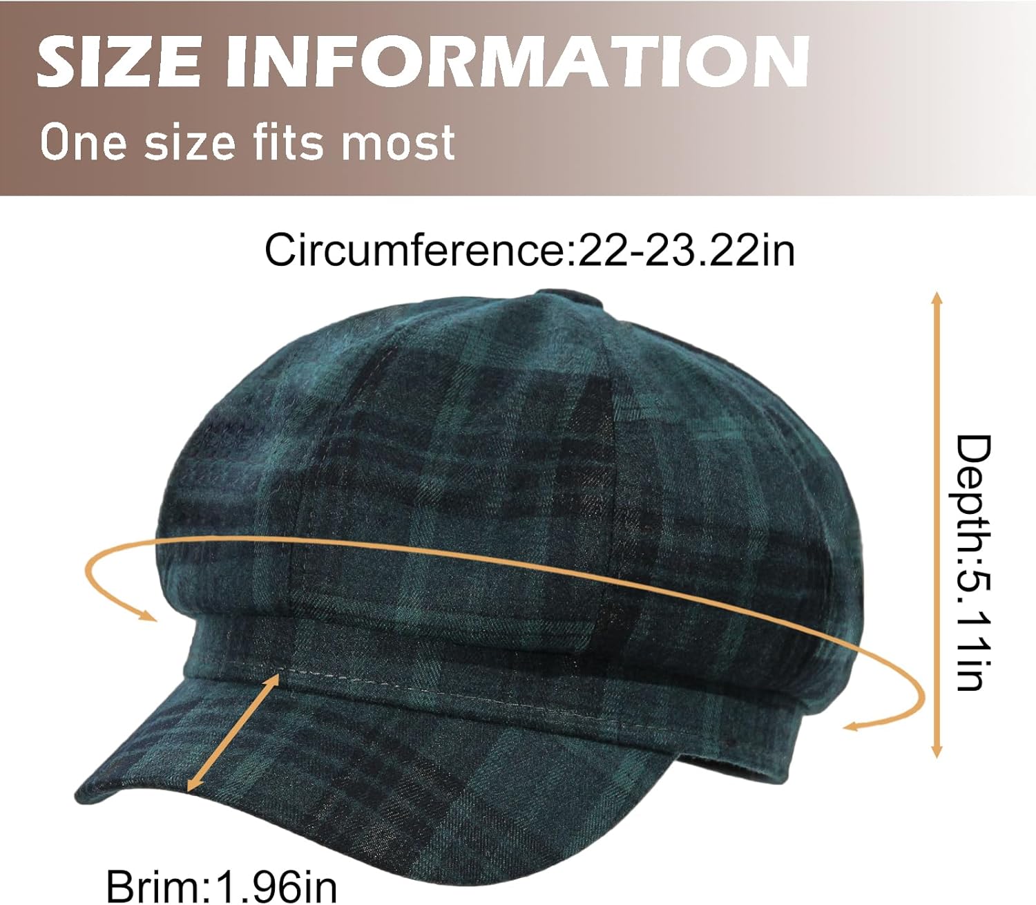Women Wool Newsboy Hats Cabbie Hat Beret Paperboy Tweed Baker Boy Cap