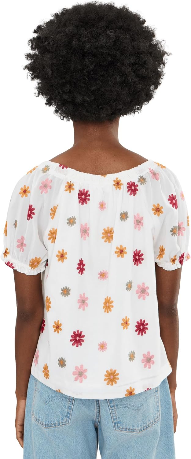 Liverpool Los Angeles Short Sleeve Tie Neck Woven Top