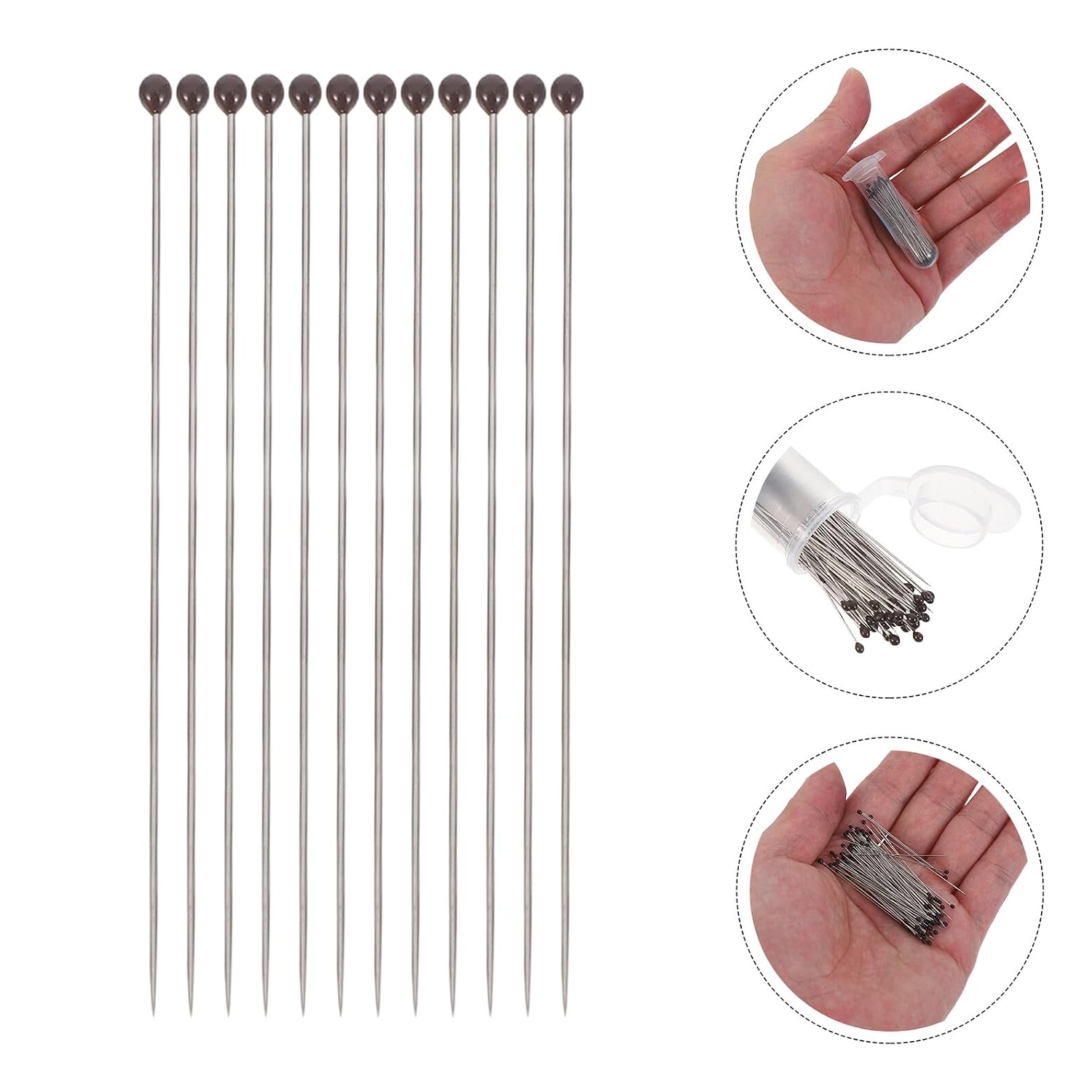 100pcs Stainless Steel Specimen Entomology Pins for Butterfly Collecting and Insect Mounting, Insect Fixing Tools for School Lab Display and Dissection
