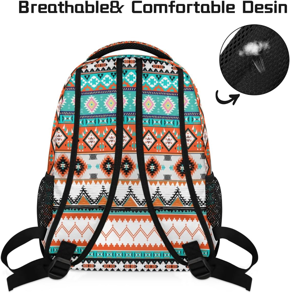 Aztec Western Ethnic Backpack for Kids Girls Boys School Backpack Aesthetic Students Bookbag 16 inch Laptop College Daypack Lightweight Gym Travel Bag Sports Computer Rucksack
