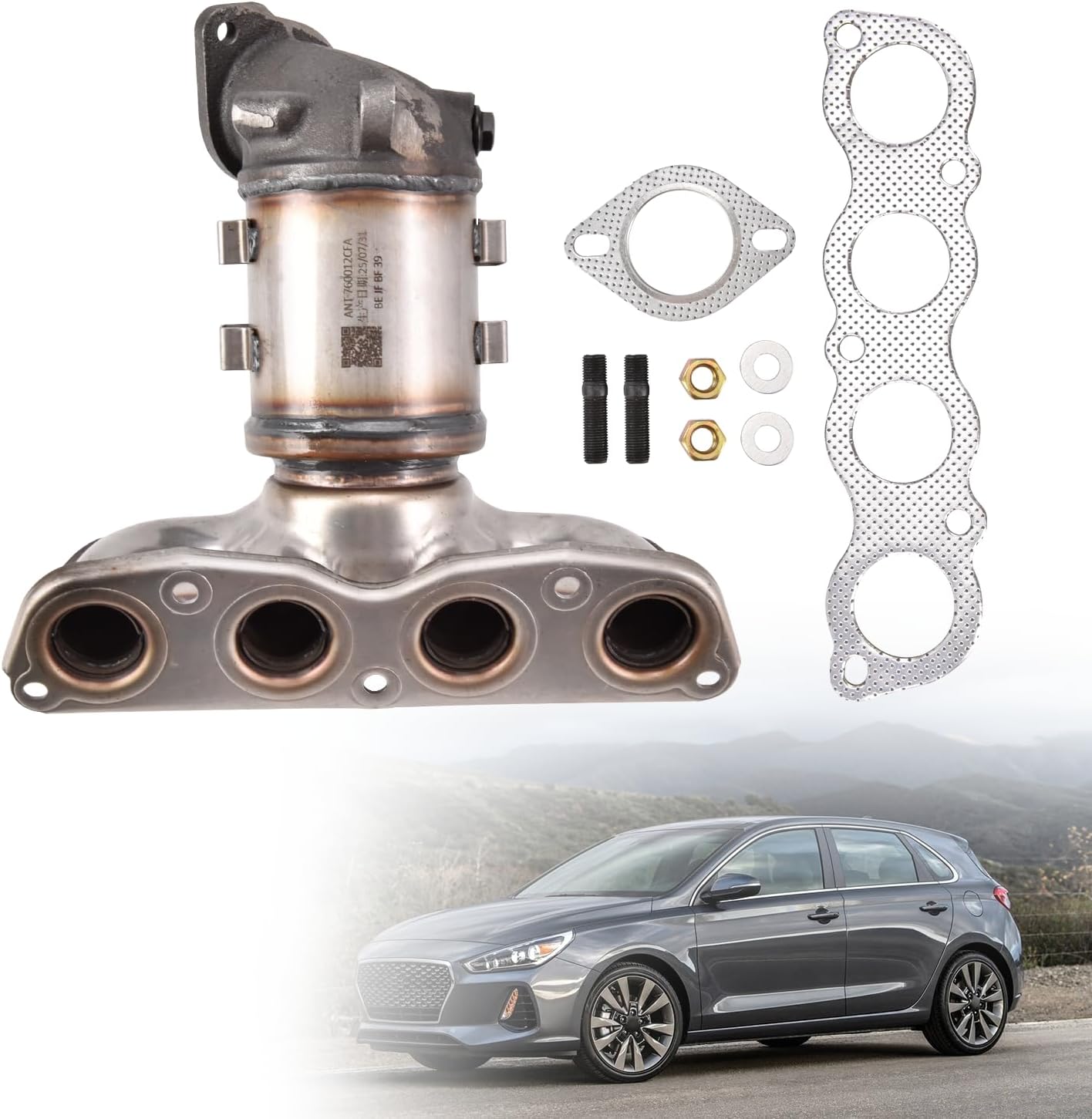 674-092 Front Catalytic Converter Fit for Hyundai Elantra 2.0L 2017-2020, for Kia Forte&Forte5 2.0L 2017-2021, Replace 28510-2EFB0 28510-2ESA0 28510-2ESB0 327-10007 327-10170 33369