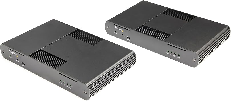 4-Port USB 3.0 Extender Hub with 1x Gigabit Ethernet Port Extension Over Single Cat6a/Cat7 Cable RJ45 - 330ft 100m - USB Extender Kit USB-A - 5Gbps USB 3.2/3.1 Gen 1 USB3004EXT2
