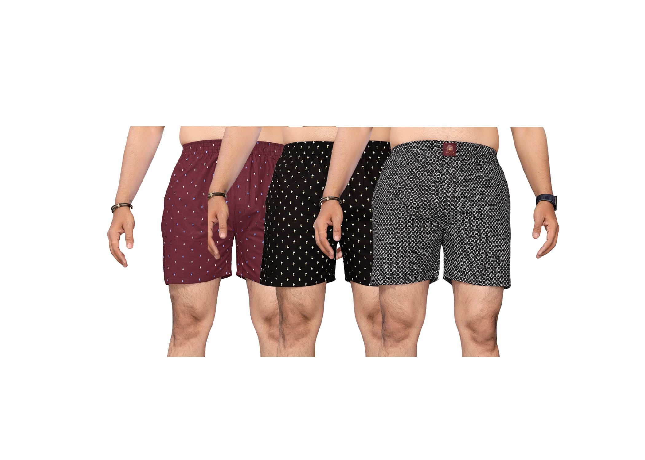 KLOSIAMen's Cotton Printed Regular Boxer Shorts