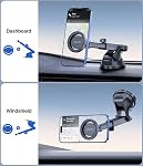 Miracase pour MagSafe Mont de voiture [2026 Support de téléphone à bras long pour pare-brise de tableau de bord de voiture, porte-téléphone portable sans mains compatible avec tous les téléphones portables