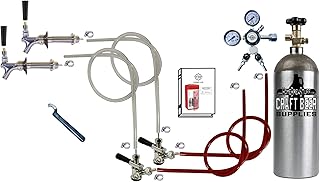 Standard Double Faucet Door Mount Kegerator Keg Tap Conversion Kit