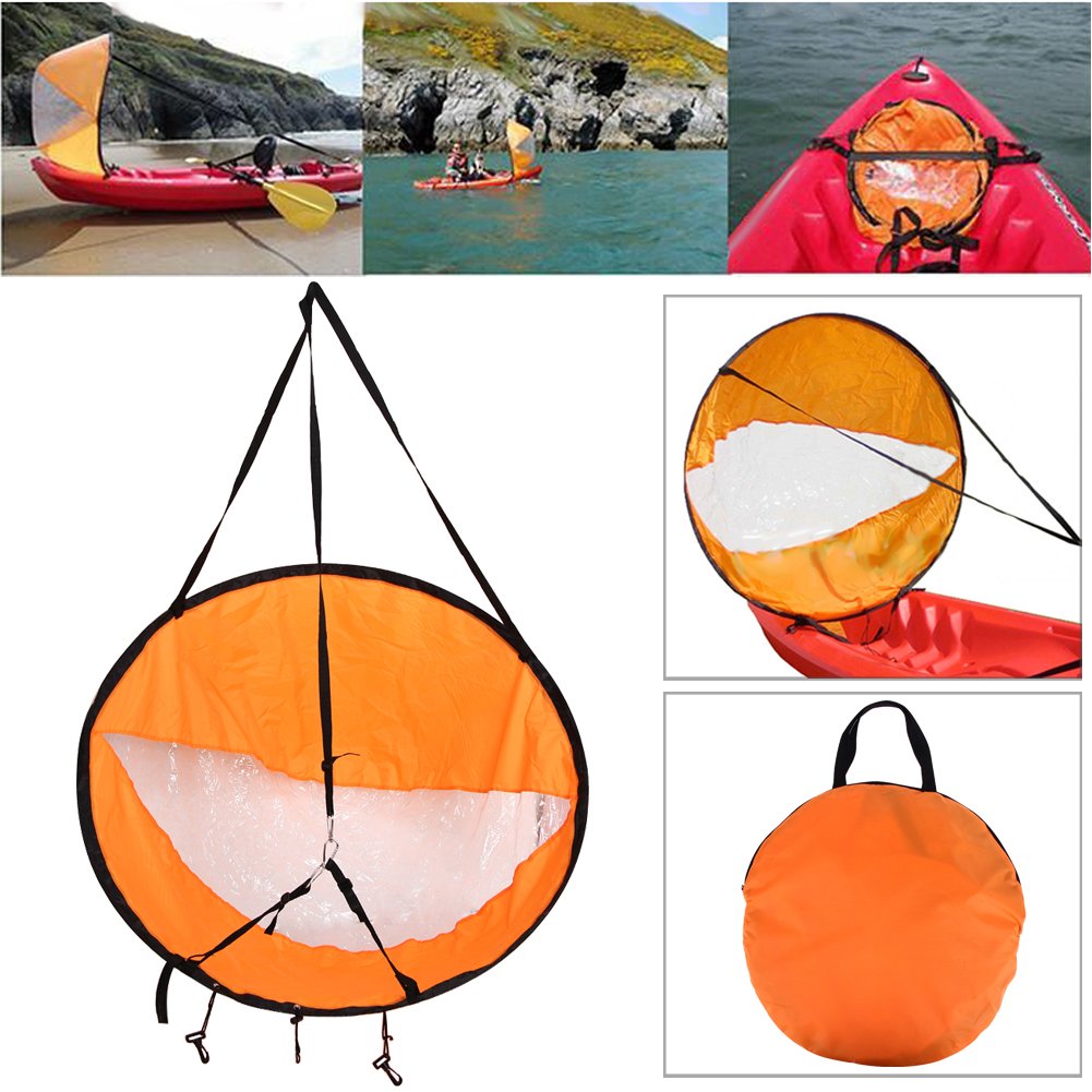 VGEBY Kajak Windsegel, 42 Zoll Faltbares Kajak Wind Segel Downwind Segel f¨¹r Kajaks, Kanus, aufblasbare Boote, Paddelboard 106,7 cm