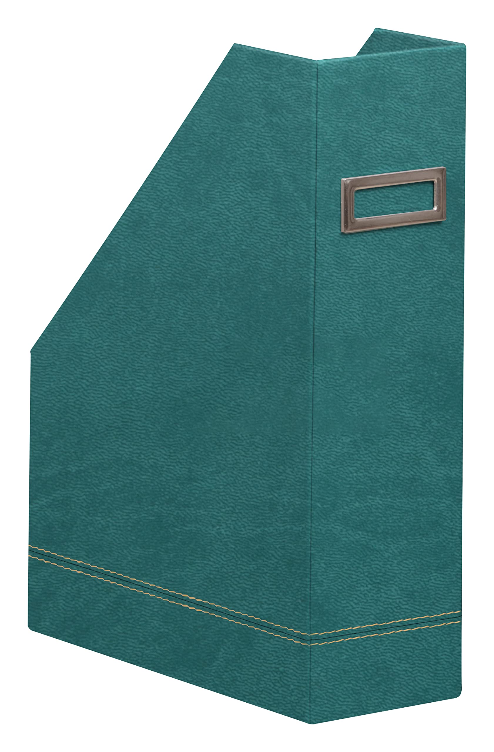 RHODIA 194548C - Portariviste Pavone -10 x 25 x 31 cm - Cuciture sellaio arancioni - Esterno simil cuoio-Collezione Home Office Rhodiarama - Organizzazione per ufficio e Archiviazione di design