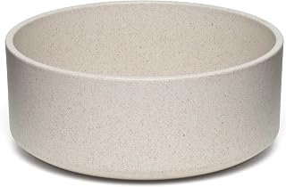 Loving Pets Dolce Bamboo Eco-Friendly Pet Bowl for Dogs & Cats - Sustainable Real Bamboo, Dishwasher Safe, Non-Slip Rubber Base (Small, Oat-Beige)