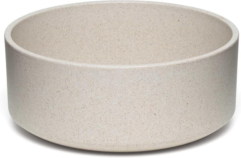 Loving Pets - Dolce Bamboo - Eco-Friendly Pet Bowls & Dishes for Dog, Cats, Puppy Food and Water Dish -Sustainable and Dishwasher Safe, Made with Real Bamboo (Medium, Oat-Beige)