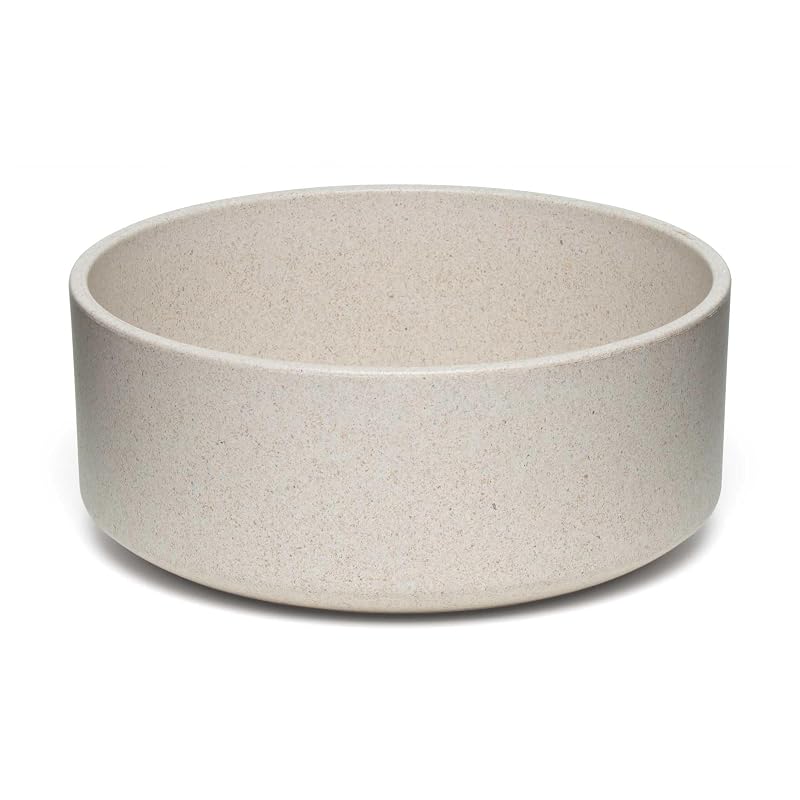 Pote para Cães e Gatos Loving Pets Dolce Bamboo em Bambu com Base Antiderrapante, Bege Oat, Pequeno