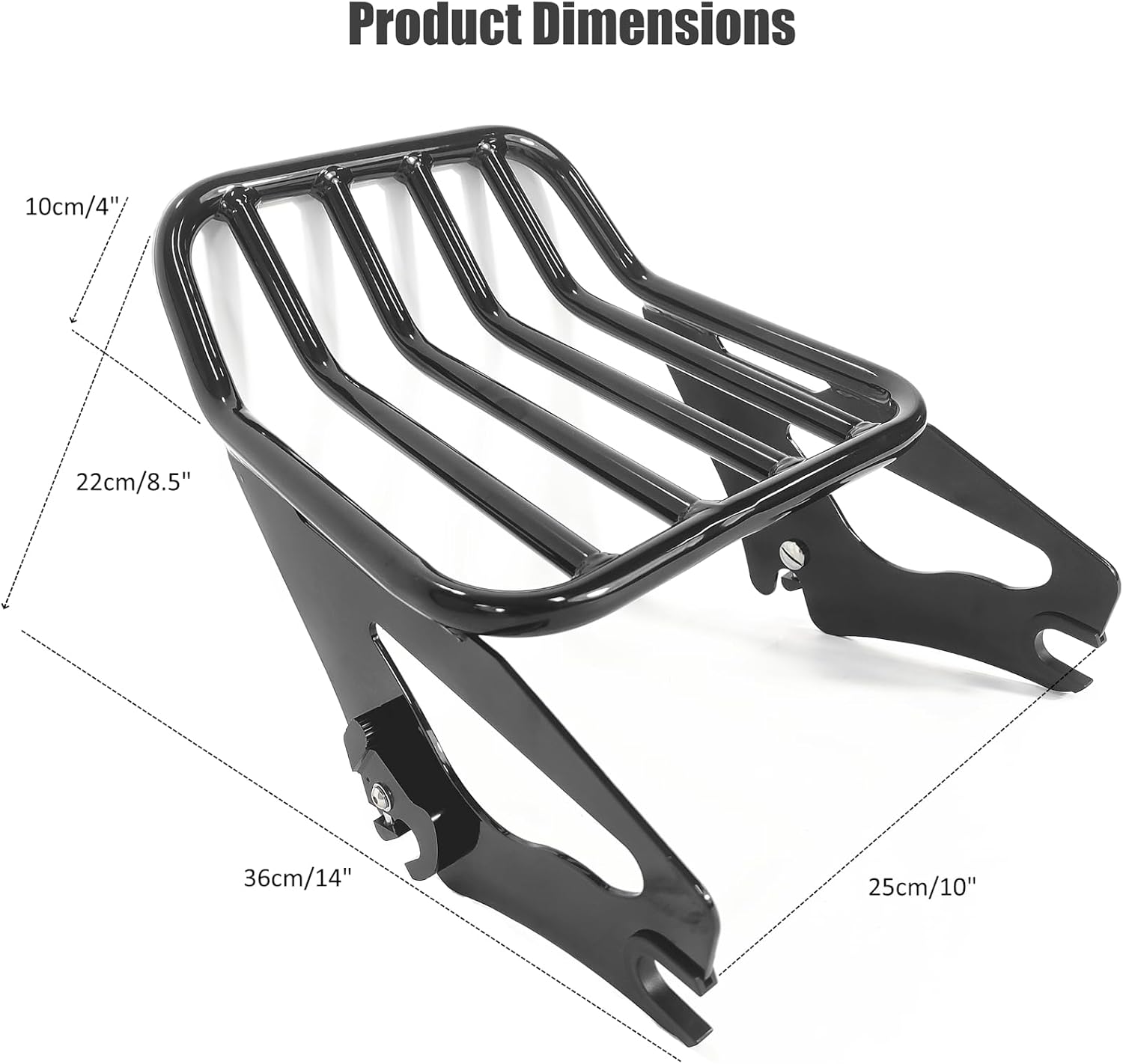 Detachable Two-Up Luggage Rack 2-Up Motorcycle Rear Mounting Rack Compatible for Harley Davidson Touring Models 2009-2025 Street Glide Road Glide Electra Glide Road King