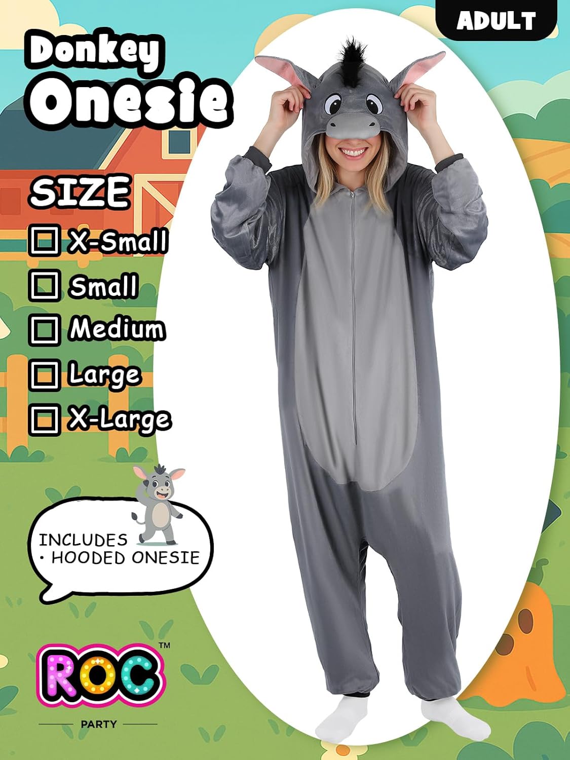 3D Hooded Animal Onesie Adults Christmas Cosplay for Family Xmas Festival Dress Up - Image 4