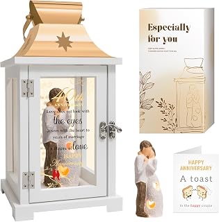 Best 40th Anniversary Wedding Gifts for Couple Wife, Parents Husband 40th Wedding Anniversary Lantern, Ruby 40 Years of Marriage for Couple, Wife, Her, Unique 40th Wedding Anniversary Gift Ideas