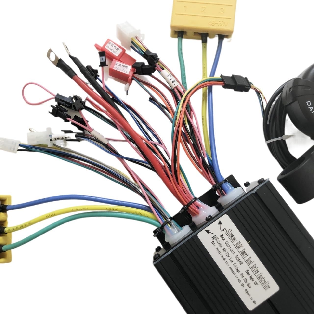 Brushless Motor Controller BLDC Sinuswelle Dual Drive Controller Set 50A 48V 60V 72V mit Display for Motor Hub 1600W 2000W 3000W 4500W