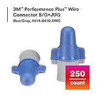 Vista 2 de 3M(TM) Performance Plus, conector de alambre B/G+JUG, azul/gris, 14-6 AWG (paquete x 250 unidades)
