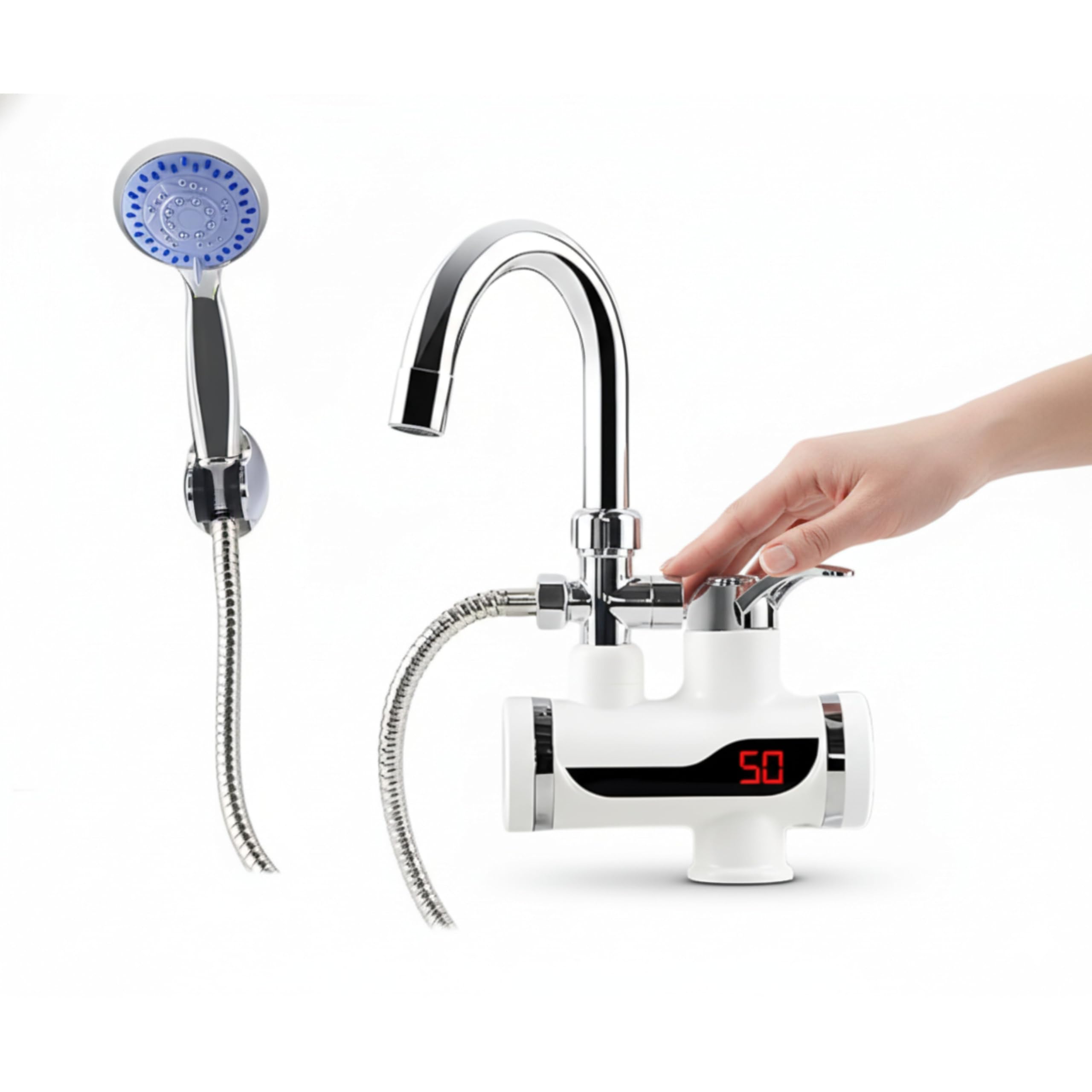 Drumstone Instant Shower Geyser | 1.3 Litre Portable Water Heater for Bathroom, Kitchen & Outdoor | Energy Efficient, Shock Proof, Rust Free Body | Auto Cut-Off Safety System-image-32