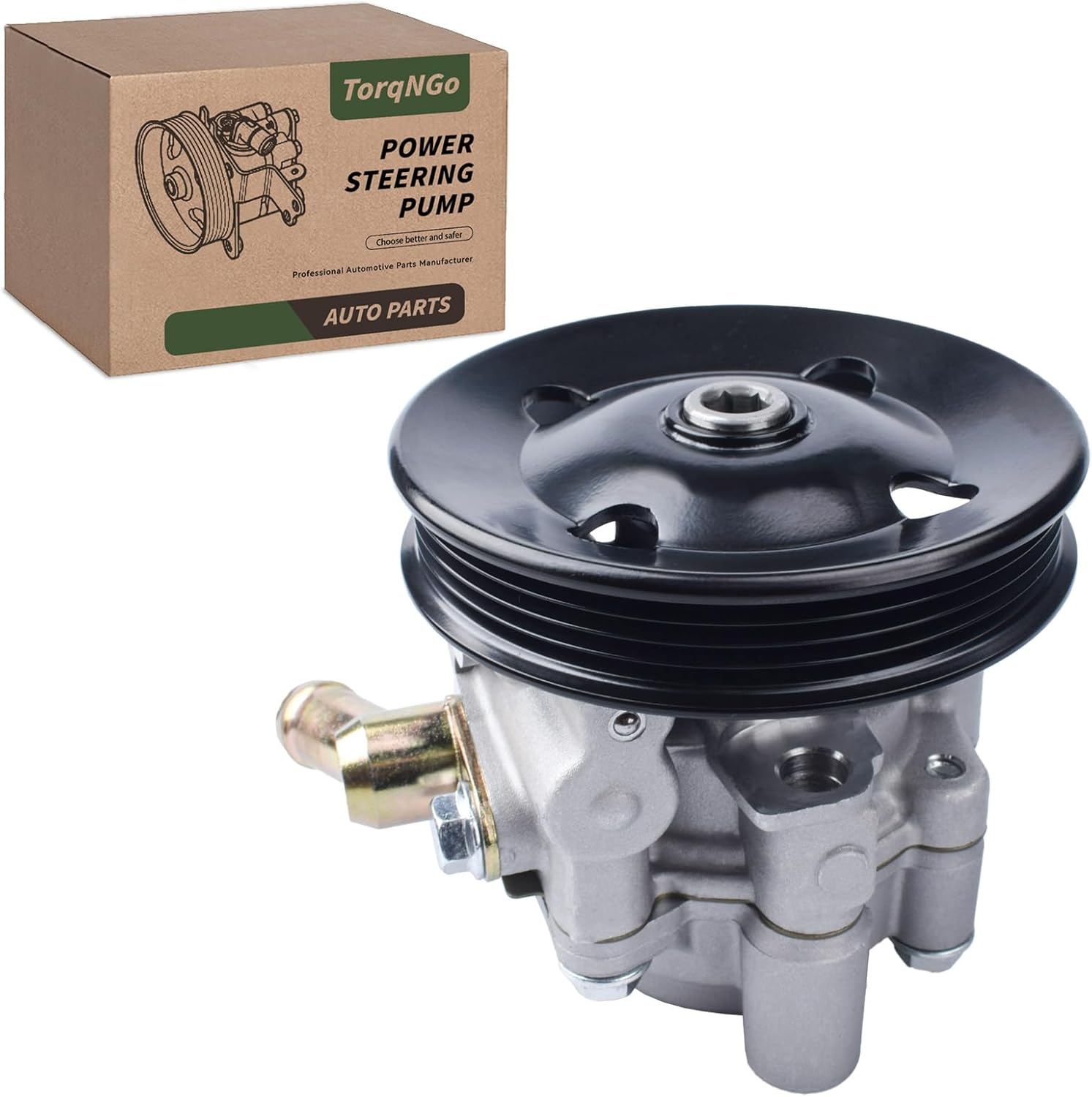 21-5287 Power Steering Pump Assembly with Press-On Pulley Compatible with 2002-2006 Camry 3.0L, 2004-2006 ES330, 2002-2003 ES300 Power Assist Pump Replace # 44320-07012, PSP1282