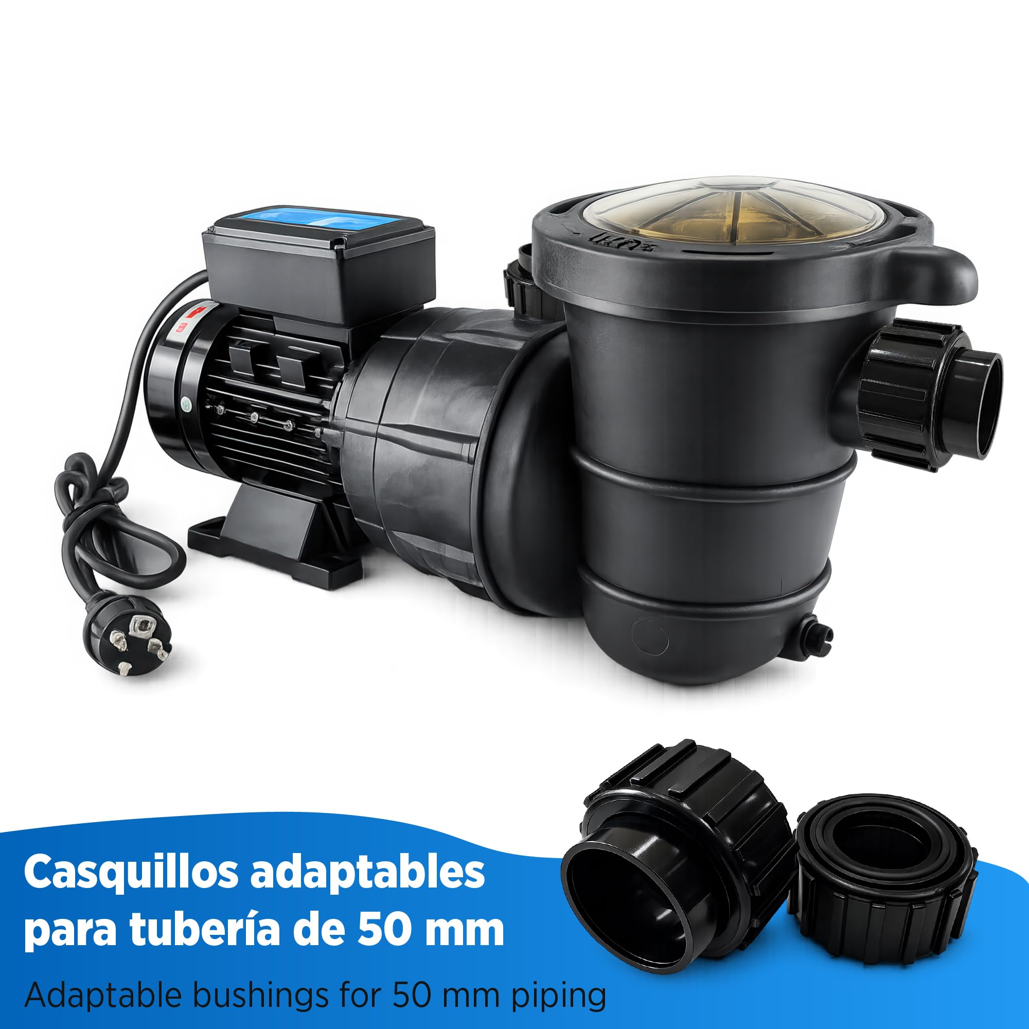 Bomba de Piscina Autoaspirante PQS Classic | Prefiltro Integrado | Bajo Ruido | Motor Monofásico 230V | Protección IPX5 | Fluvia (1,5 CV (15 m³/h))