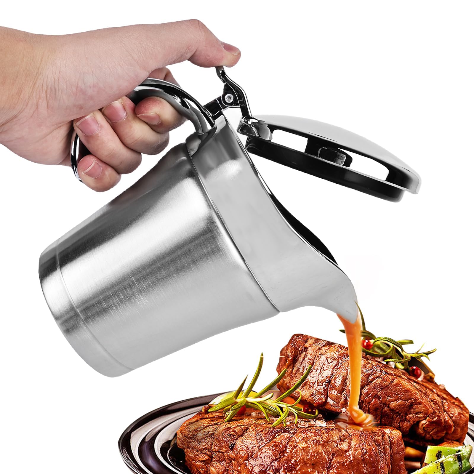 saucière thermique en acier inoxydable