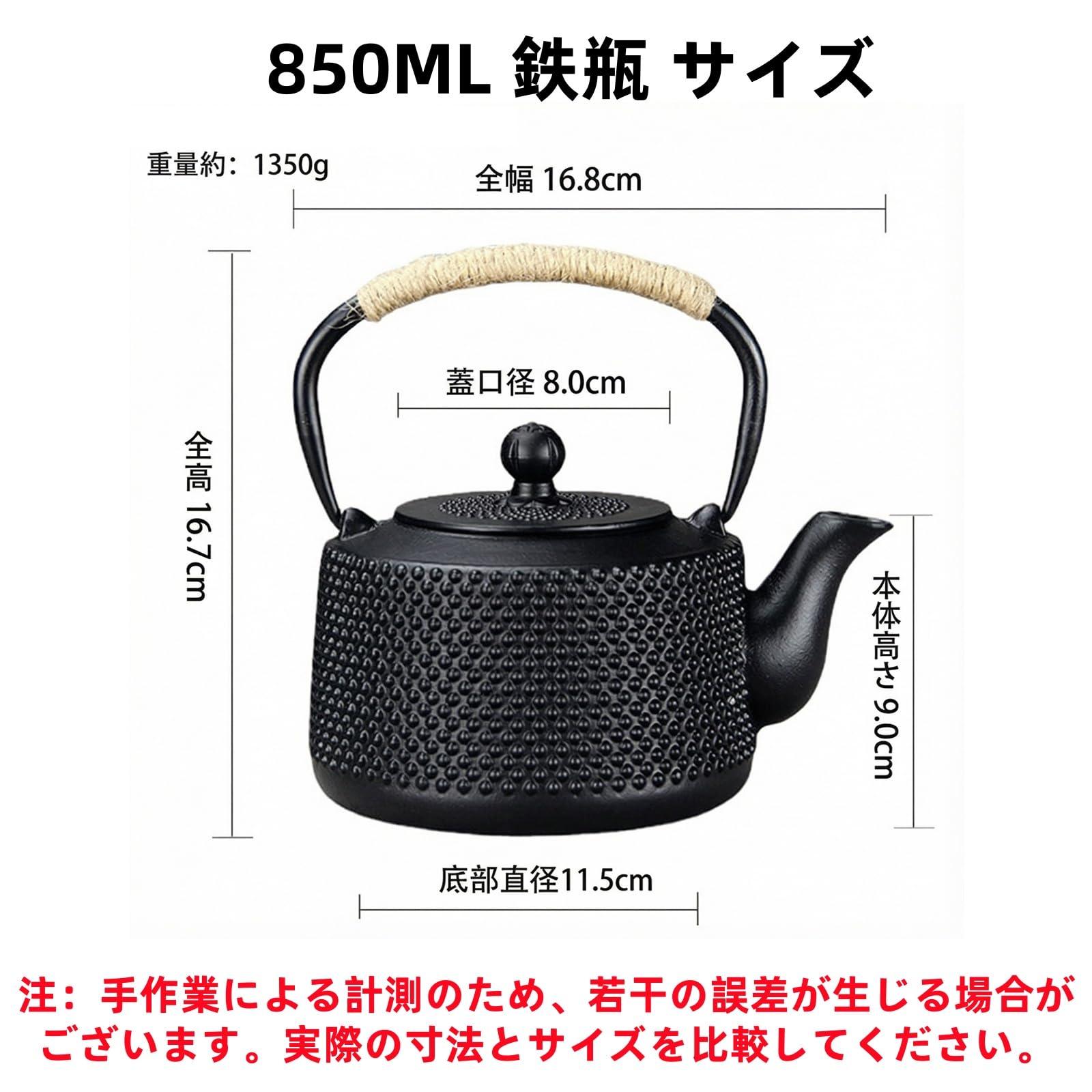 Nambu Tetsubin Cast Iron Teapot 29oz IH Induction Compatible Tea Strainer Japan
