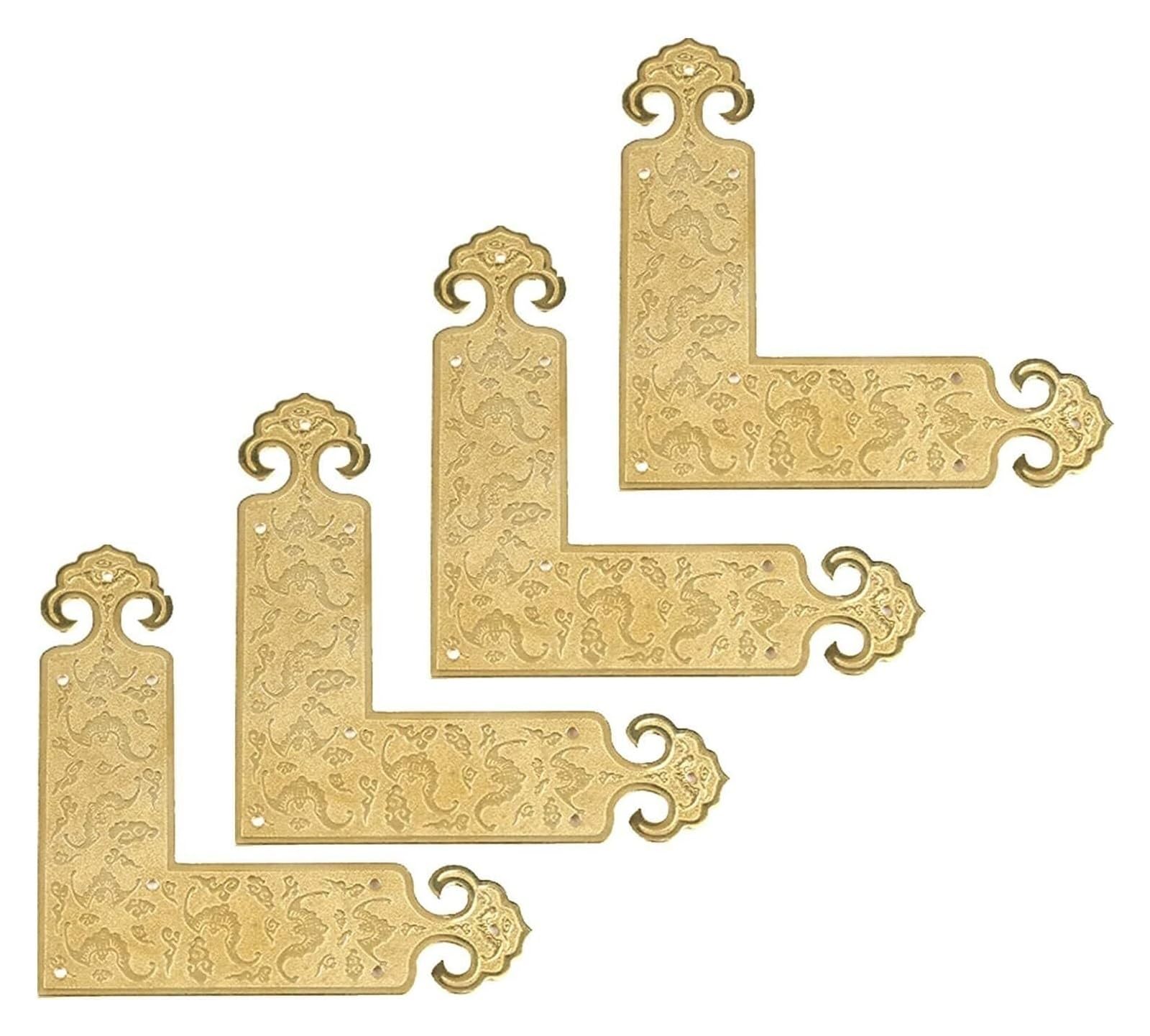4-Pak Dekoracyjne Narożniki, do Metalu(Brass)