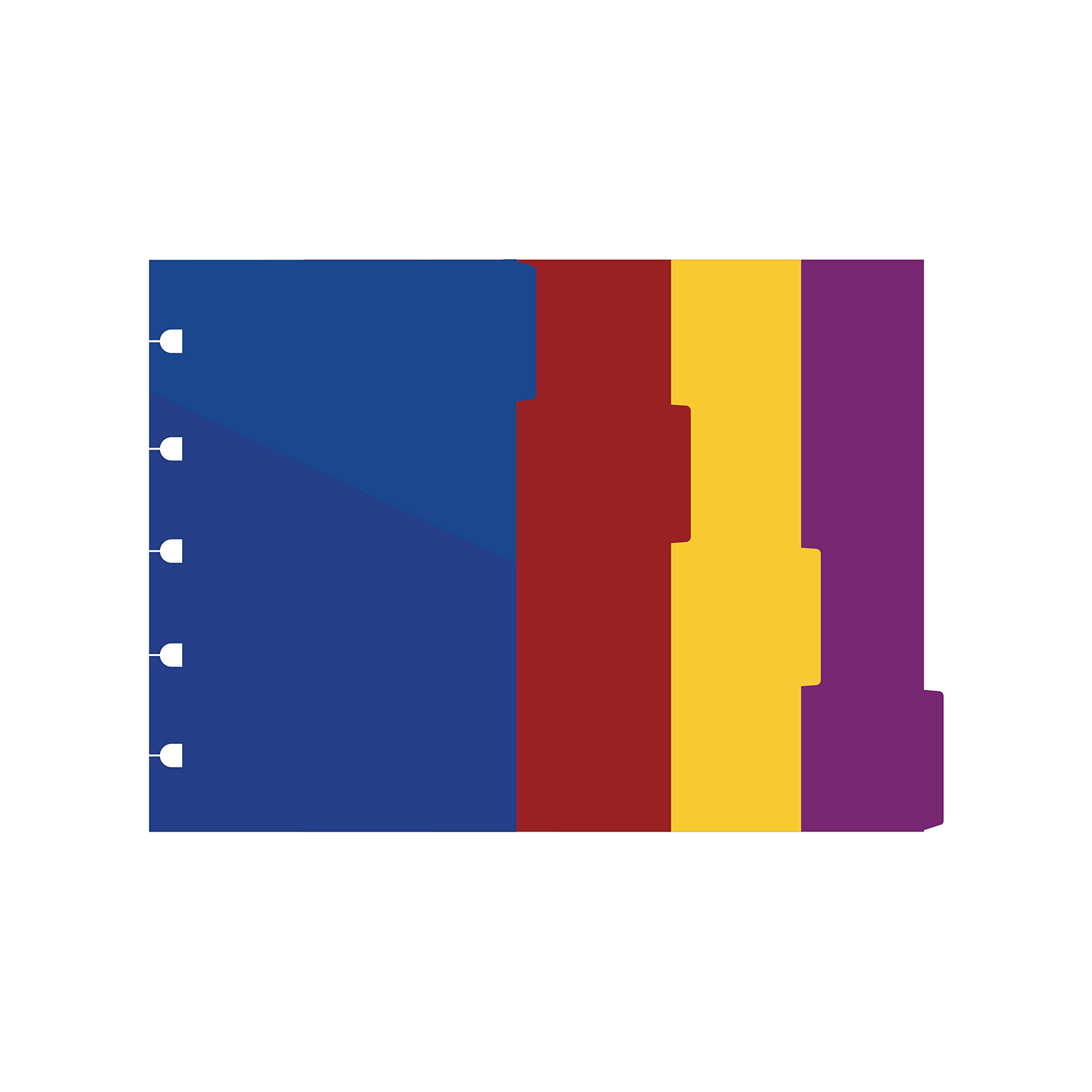 Filofax Pocket Notebook Bright Color Index Set, 4 Movable Indexes (B122014)