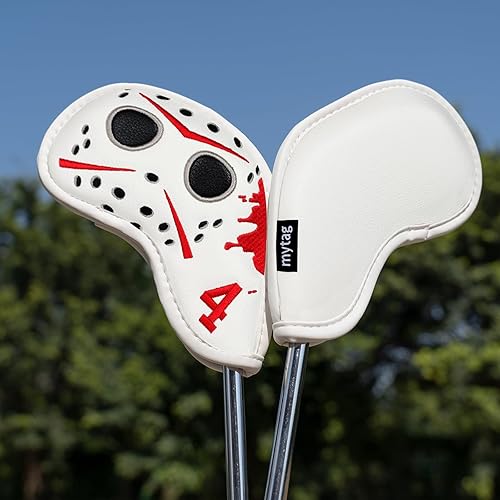 Miniatura 2 de mytag Cubiertas para palos de golf, máscara de hockey, cubierta para la cabeza del conductor, cubierta híbrida de madera de Fariway  Fundas de