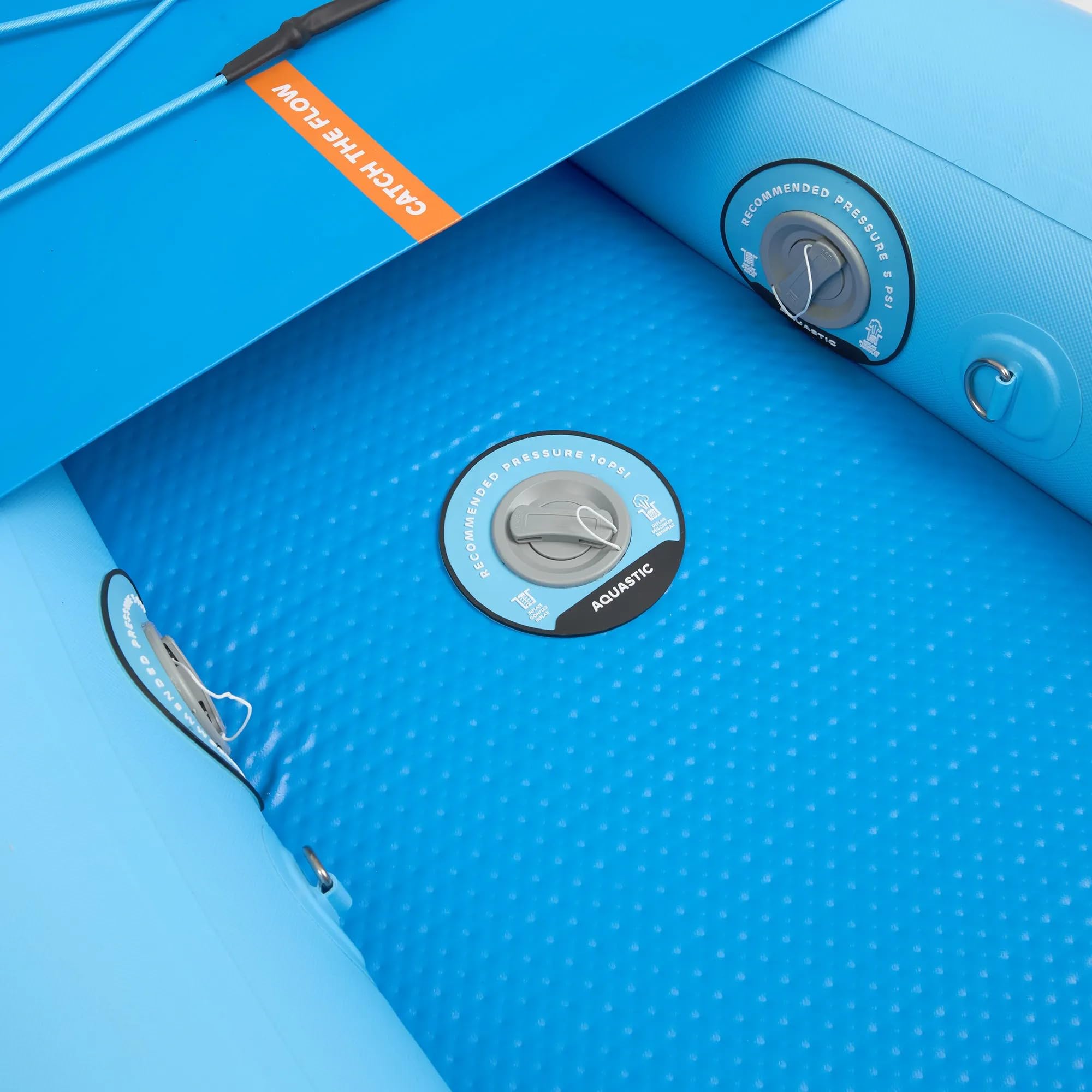 AQUASTIC Cortez - Kayak gonfiabile per 3 persone, 475 cm, con fondo Drop-Stitch, pagaie, sedili e pompa