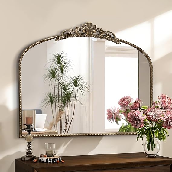 Micasso Large Antique Gold Mirror: 29"x 36"