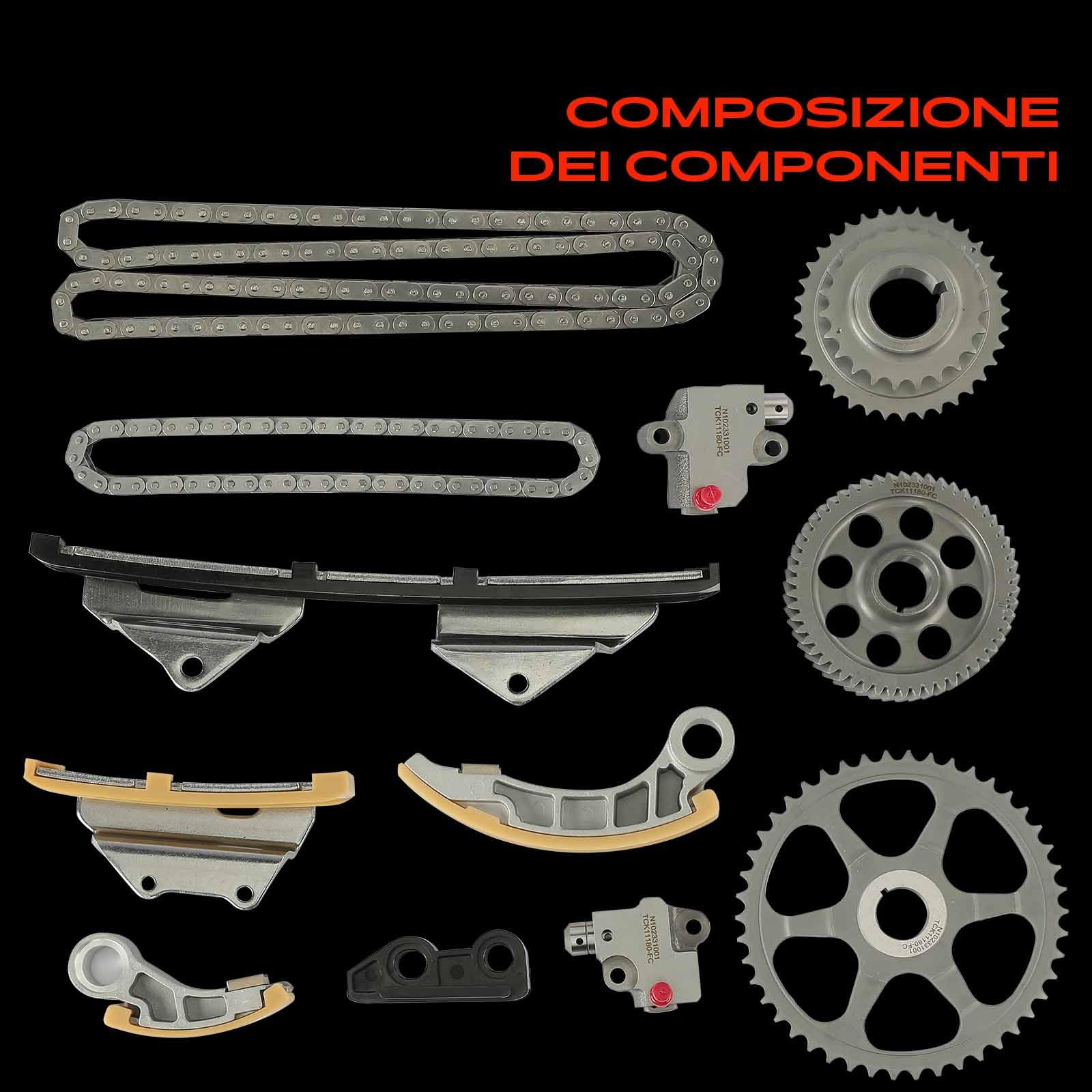 Frankberg Catene di distribuzione Compatibile con CR-V III RE 2.2i-CTDi 4WD CR-V II RD 2.2 CTDi Civic VIII Hatchback FK FN 2.2 CTDi FR-V BE 2.2i-CTDi Accord VII Tourer CM CN 2.2i-CTDi 14410RBDE01