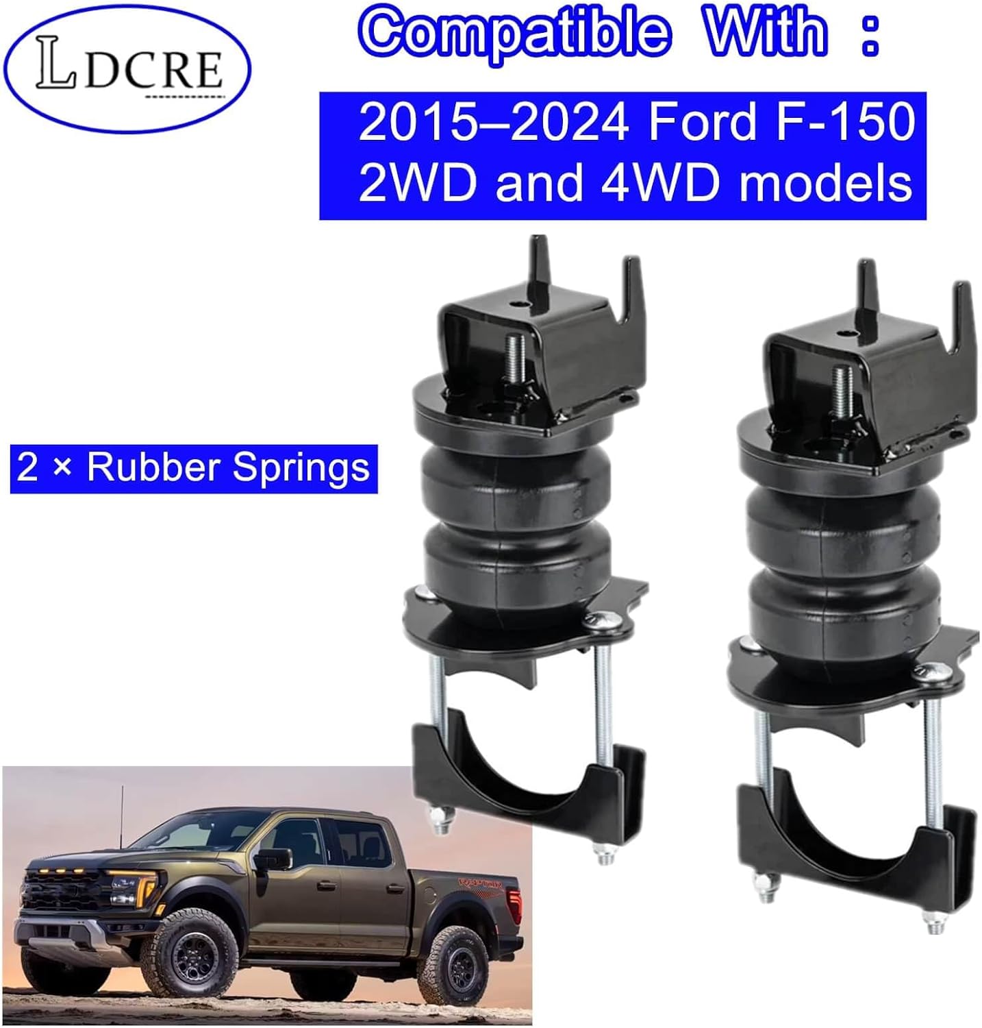 1Pair Rear Suspension System Replacing Bump Stops FR1504E,Compatible With 2015-2024 Ford F150 2WD & 4WD Car Axle SES Kit,Replace For FR1504E
