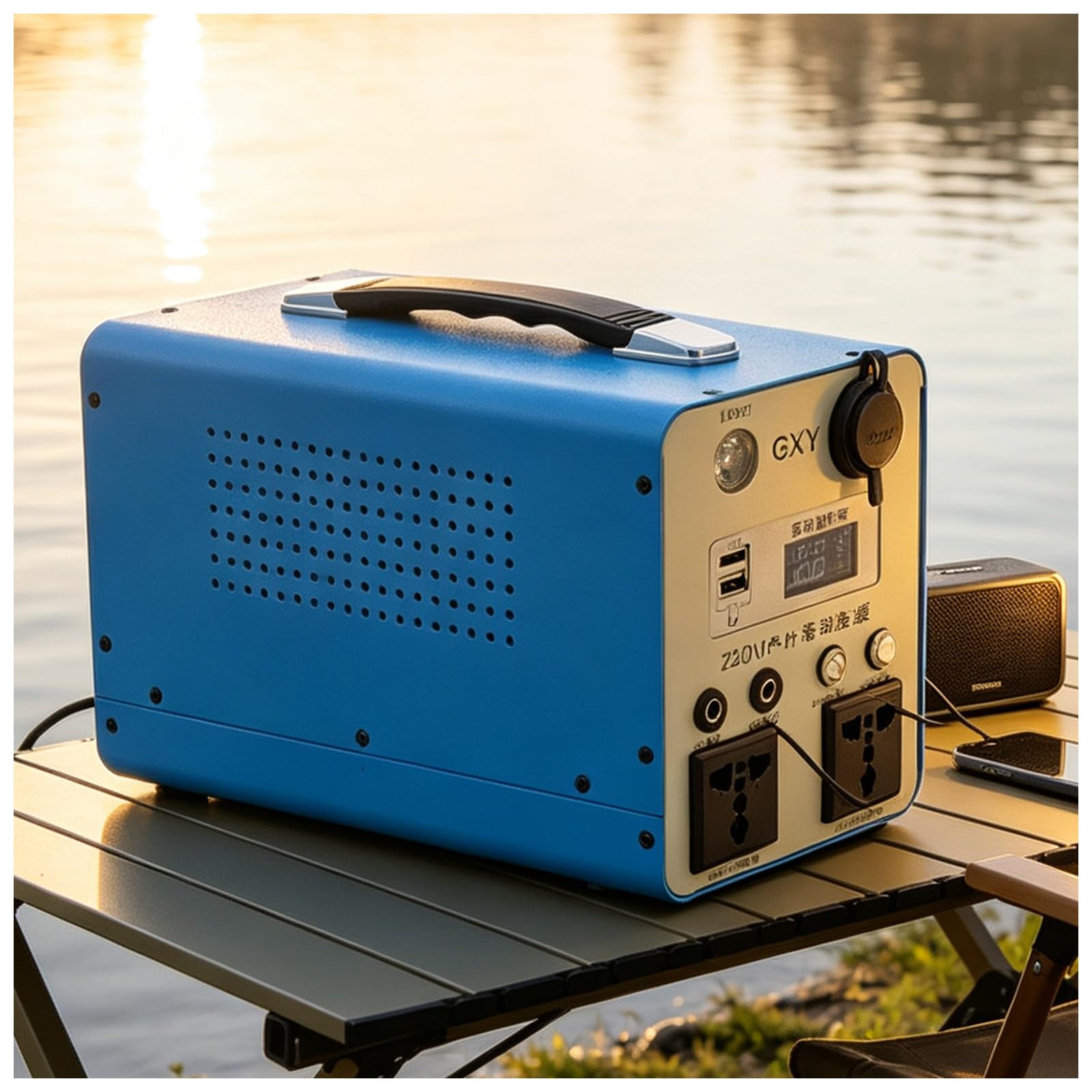 Generatore di corrente portatile da 300W/500W con batteria LiFePO4 300w | con prese CA a onda sinusoidale pura, ricarica rapida solare/auto/parete, durata di 2000 cicli, display e luce a LED
