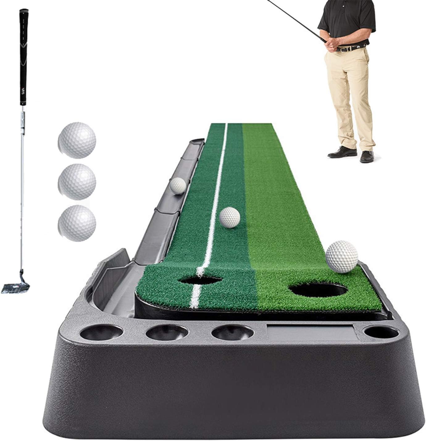 Golf Putting Green System Professional Practice Green Long Challenging Putter Indoor/Outdoor Golf Simulator Training Mat Aid Equipment