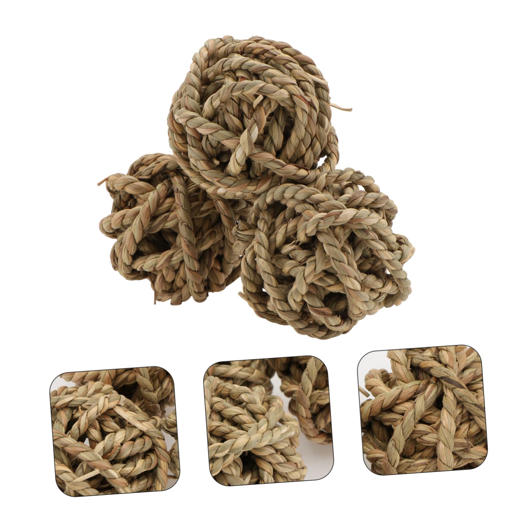 Housoutil 6pezzi Giocattoli Masticabili Rattan Naturale Per Piccoli Animali Palline Da Gioco Per Conigli e Porcellini Sicure Glutine Divertenti e Stimolanti Per Attività Di Rosicchiamento e