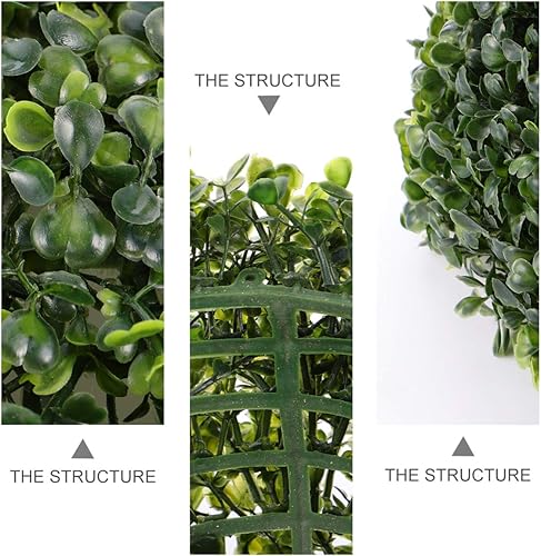 Miniatura 4 de Garneck Bola de hierba simulada Bola de hierba Decoración de pared de flores de plástico para el hogar