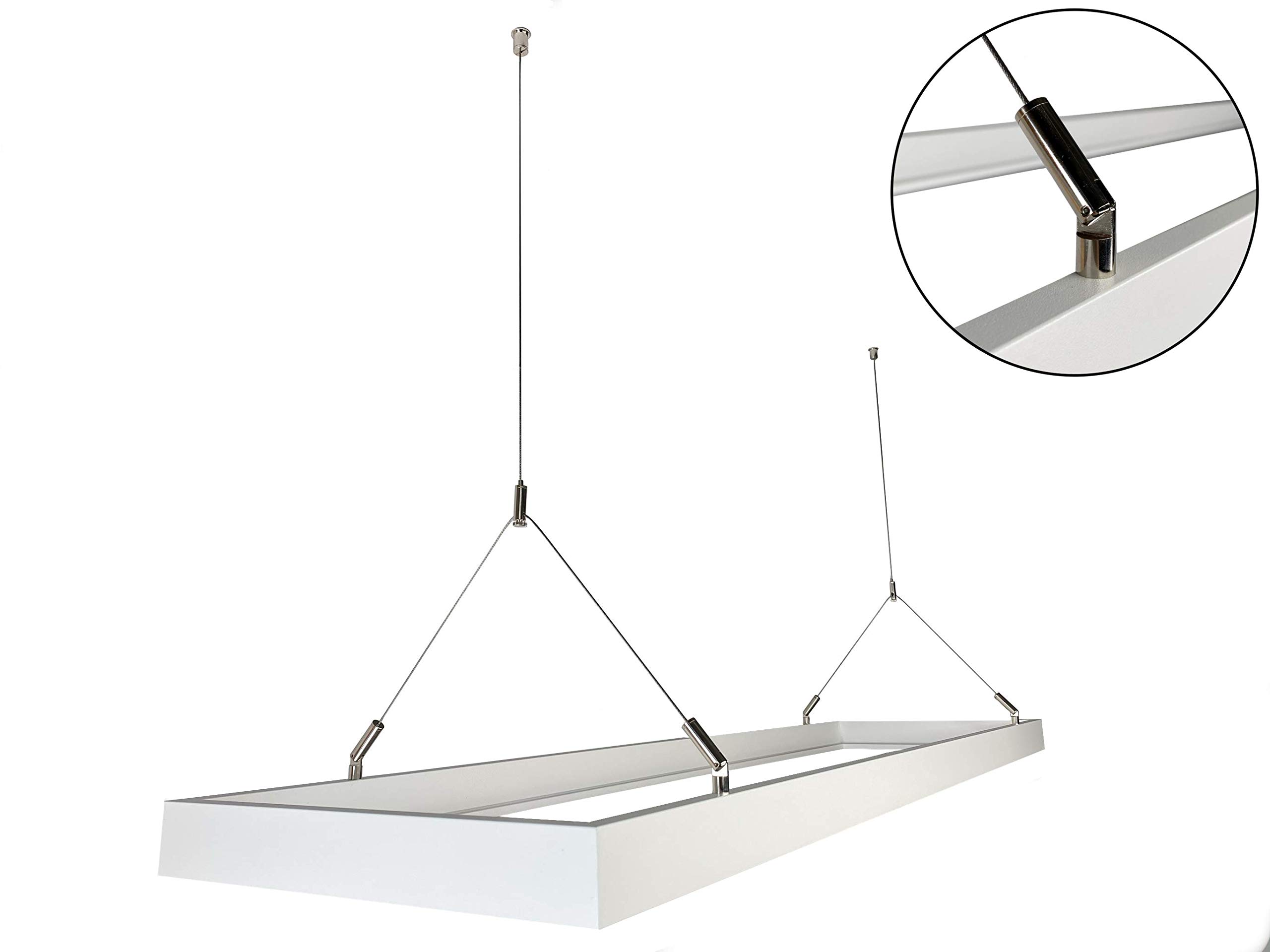 Telaio Di Fissaggio Rettangolare Per Lampada LED 1200mmx300mm Bianco - Foto 4