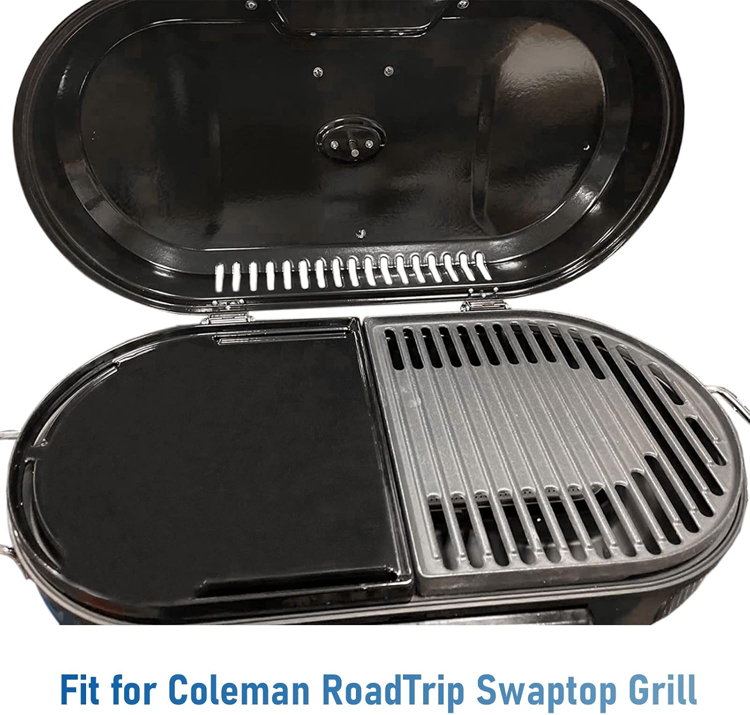 Grisun Cast Iron Griddle for Coleman RoadTrip Swaptop Grill Accessories Parts Replacement Cooktop LX LXE LXX,Non-Stick Flat Cooking Griddle for Coleman Grill