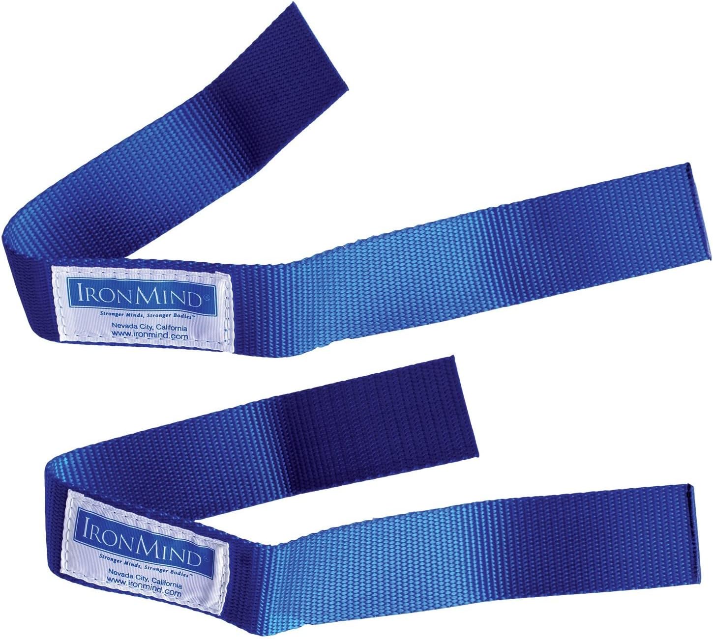 IronMind Short & Sweet Lifting Straps, Blue, Pair | Classic nylon straps for Olympic-style weightlifters: secure grip and quick bailouts for snatches and clean pulls