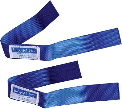 IronMind Short & Sweet Lifting Straps, Blue, Pair | Classic nylon straps for Olympic-style weightlifters secure grip and quick bailouts for snatches and clean pulls