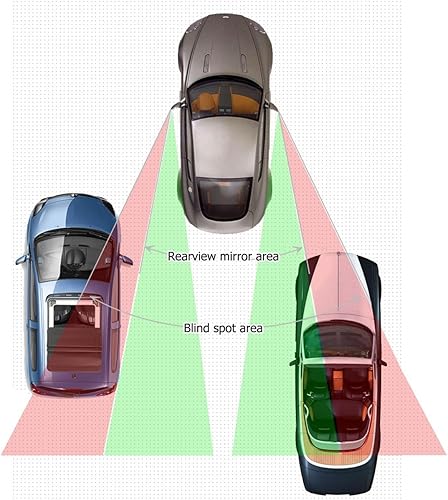 Miniatura 23 de x xotic tech Blind Spot Mirror, 2'' Black Round HD Glass Convex Rear View Mirror, 360° Rotate Wide Angle, Universal for Car SUVs Truck Motorcycle(2