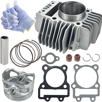 60mm Bore Complete Cylinder Head with Piston Kit Compatible with YX160 160cc Engine Pit Dirt Bike