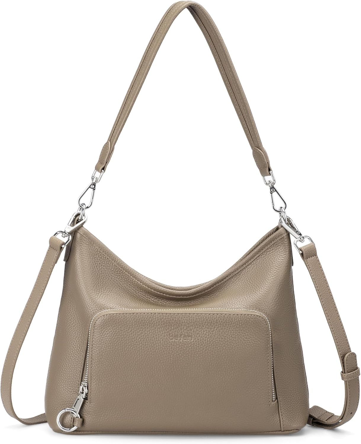 befen Genuine Leather Hobo Bag Purses for Women, Anti Theft Built in RFID Wallet Crossbody Bag Shoulder Handbags