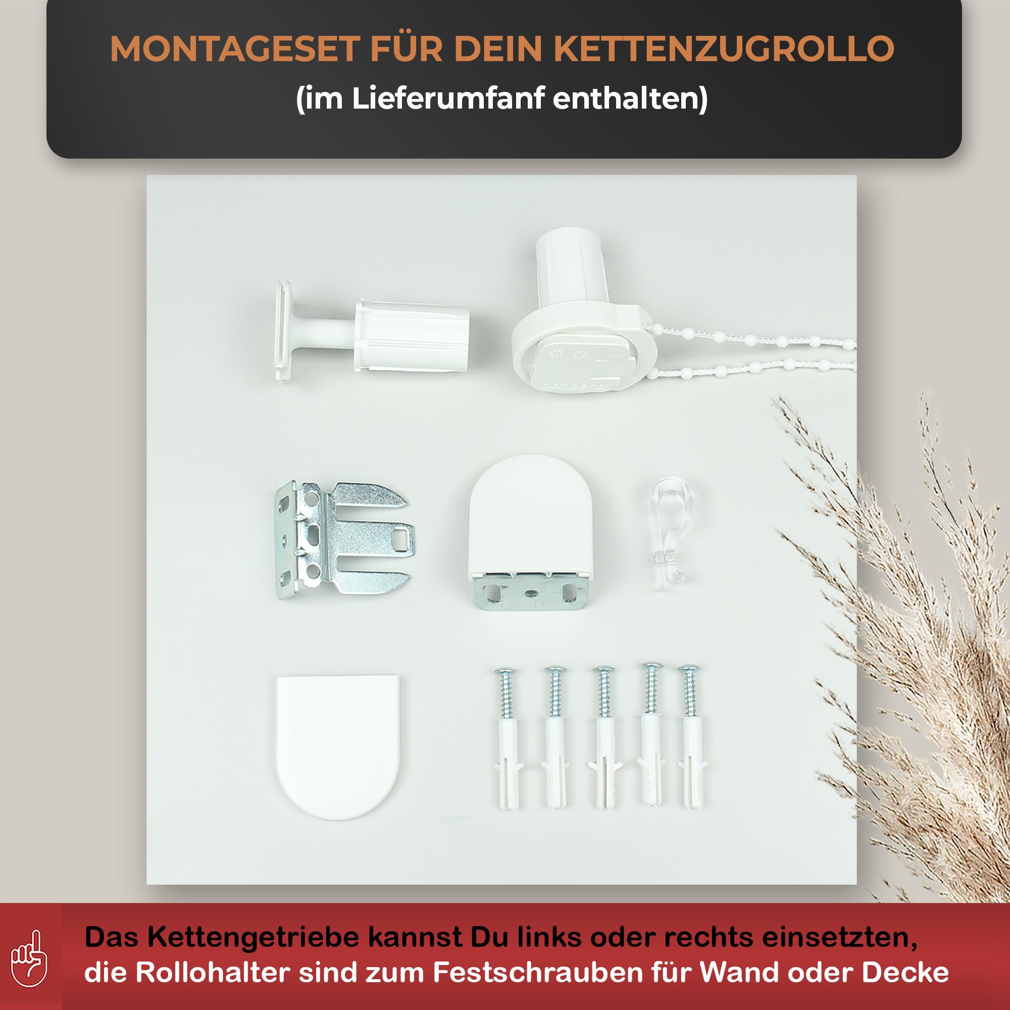 Thermorollo White Reflex, Breiten: 43-243 cm, Höhe bis 275 cm, Hier 203 x 190 cm (BxH) Anthrazit, Verdunklungsrollo mit Reflexionsbeschichtung, Kettenzug