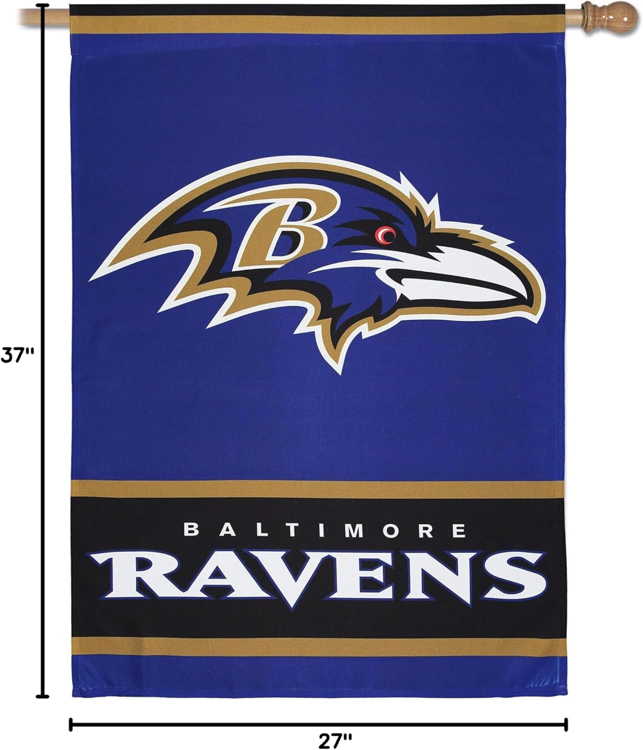 NFL Baltimore Ravens 27-by-37-Inch Vertical Flag