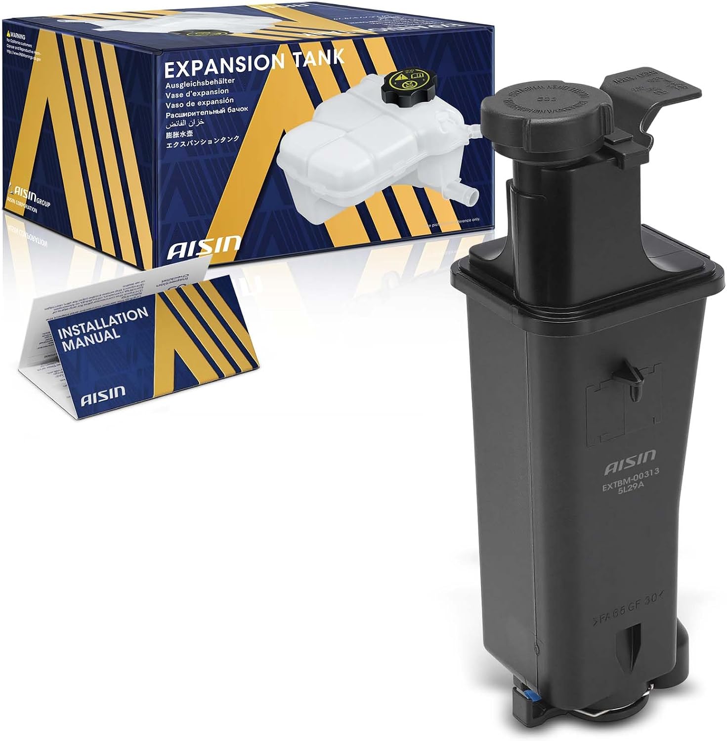 AISIN AFTERMARKET EXTBM-00313 Coolant Reservoir Tank with Cap & Sensor