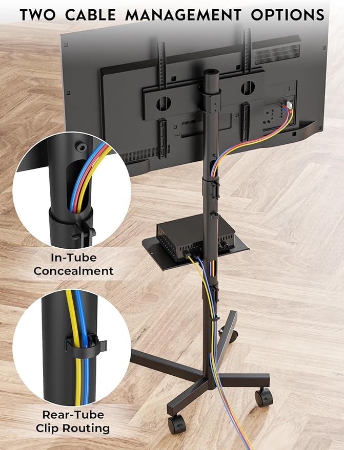 Soporte Móvil para TV BONTEC 23-65 Pulgadas con Ruedas miniatura 7