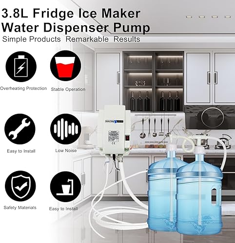 Miniatura 4 de Dispensador de agua embotellada Sistema de bomba de doble entrada 110 V Bomba eléctrica de agua potable de gran flujo 3.8L 5 galones botella