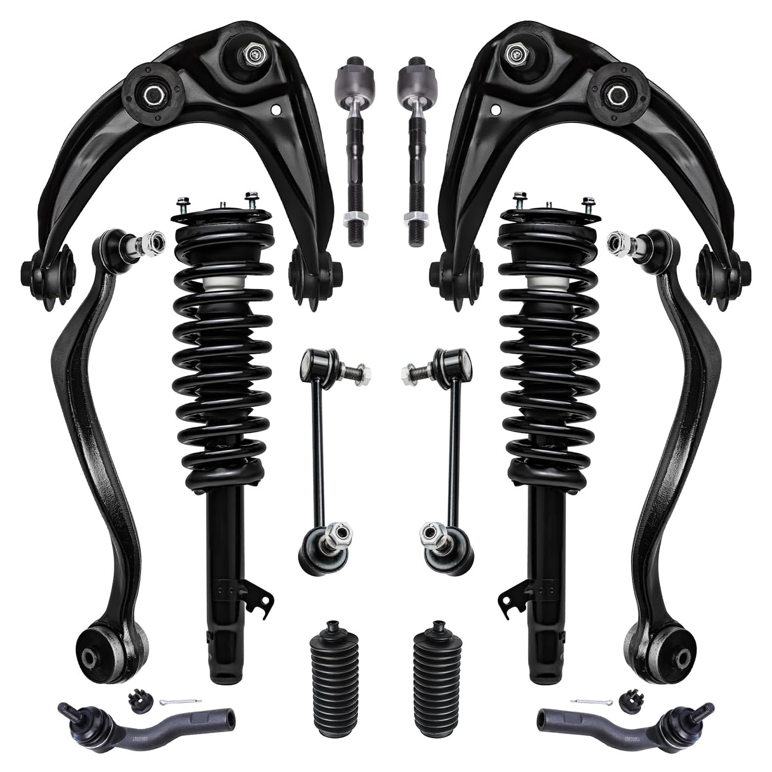 Detroit Axle - 14pc Front End Control Arms Kit for 03-08 Mazda 6, Control