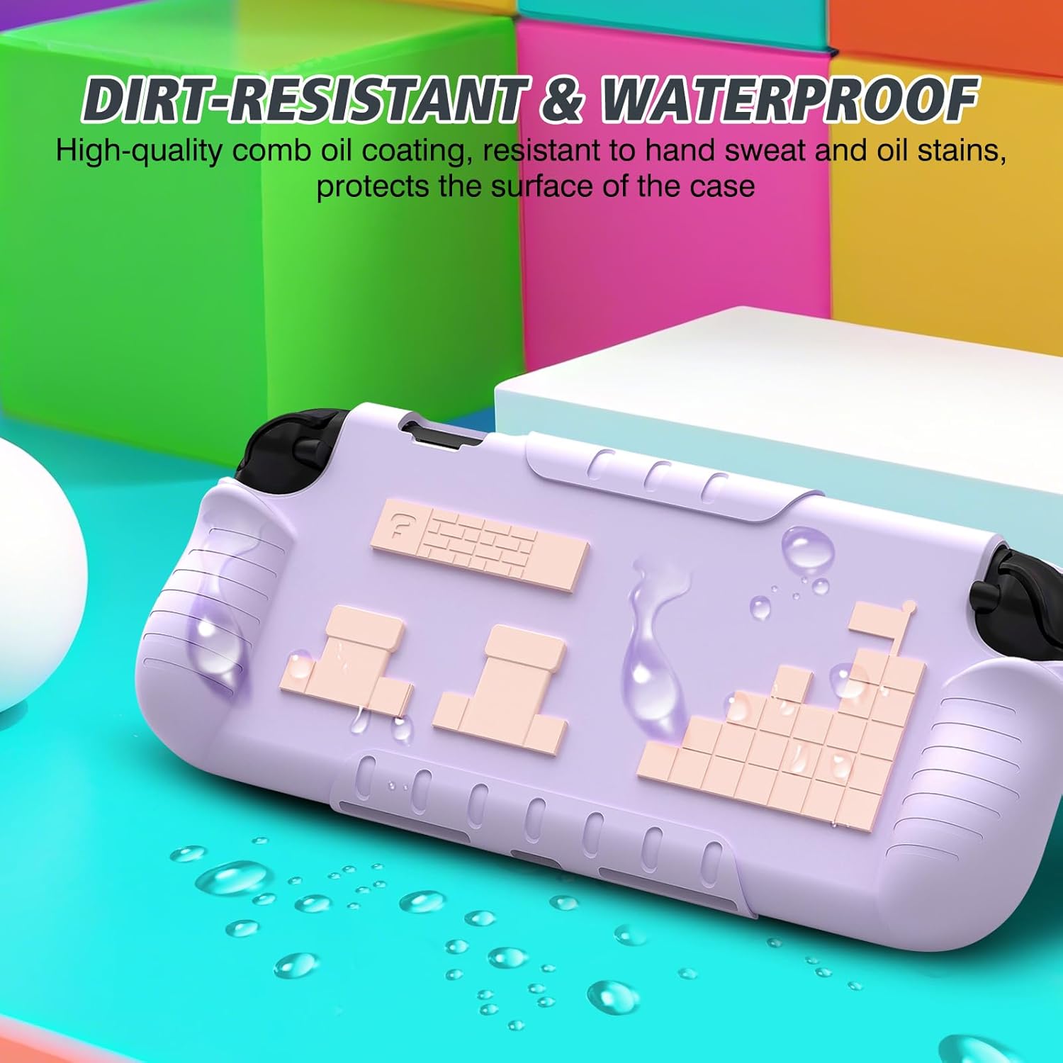 DLseego Protective Soft Case for Nintendo Switch 2 (2025), TPU Grip Cover for Joy Con, Controller Protectors-Shockproof & Scratch-Resistant Console Shell, Game Patterns - Purple - Image 7